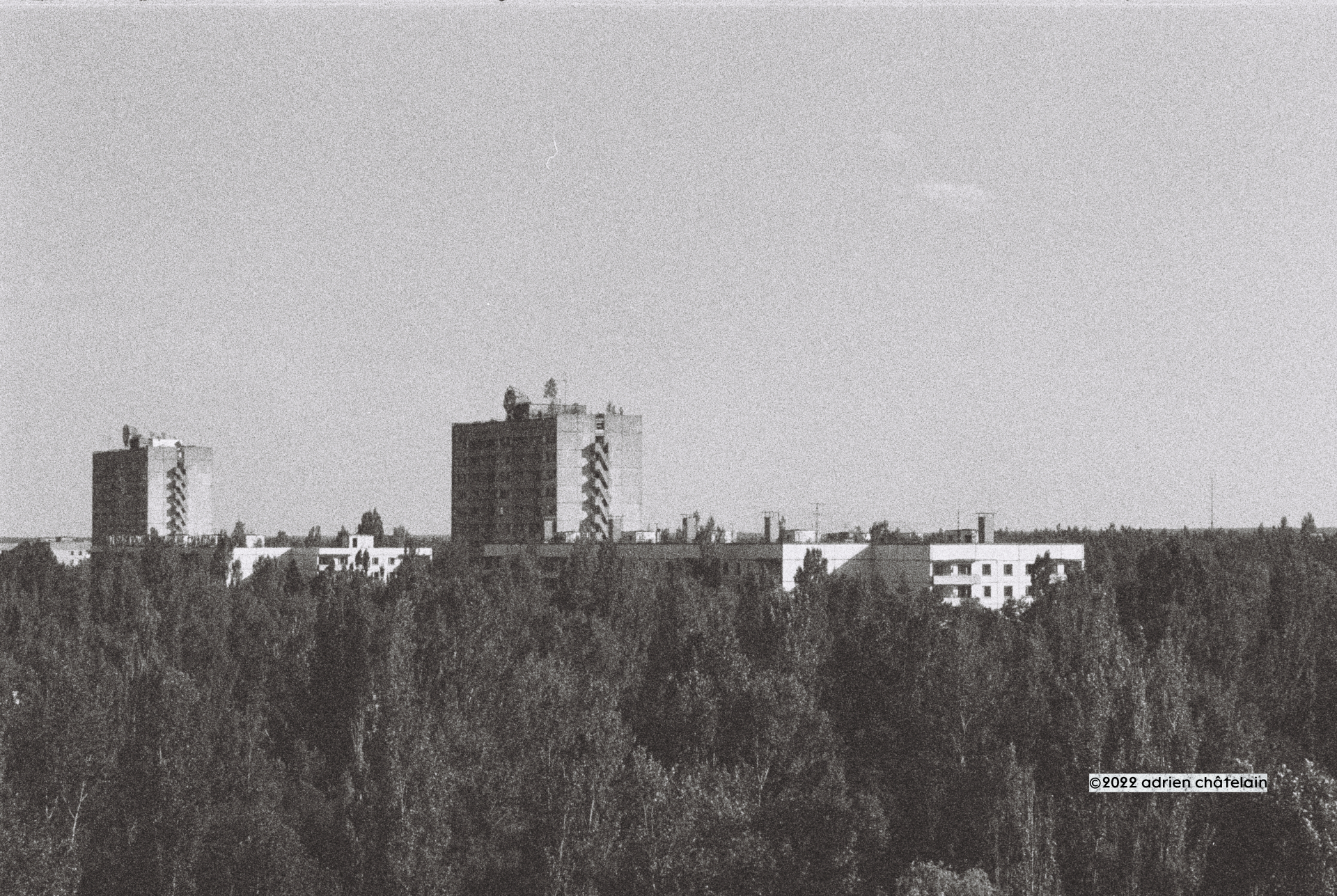 Radiation Artefacts over Pripyat Tower Blocks